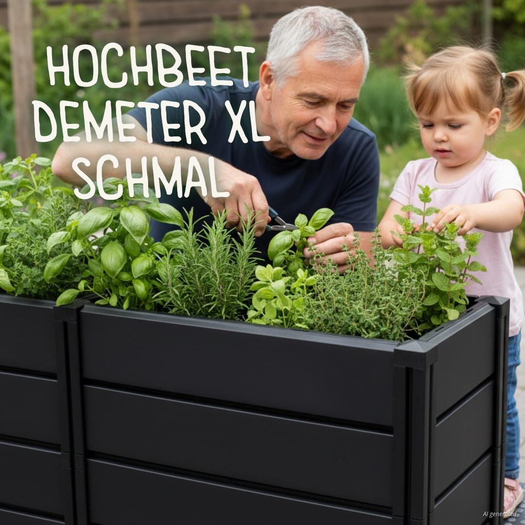 KHW Hochbeet Demeter XL - schmal | Schwarz