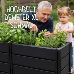 KHW Hochbeet Demeter XL - schmal | Schwarz