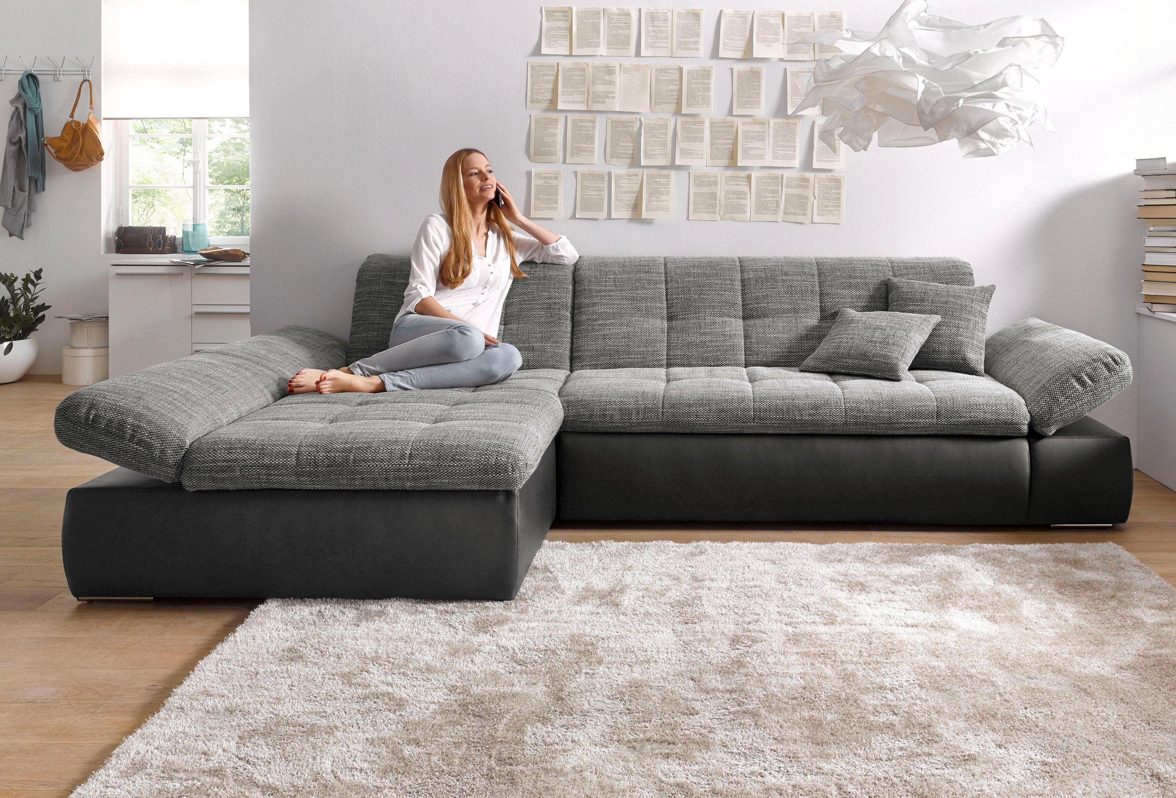 DOMO collection Ecksofa Moric | Grau