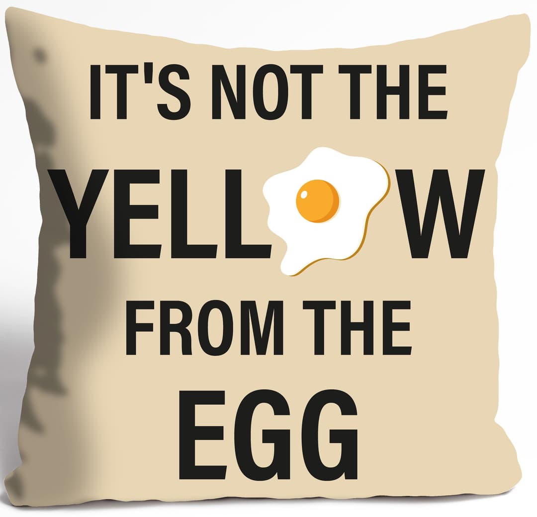 queence Dekokissen IT'S NOT THE YELLOW FROM THE EGG | Beige