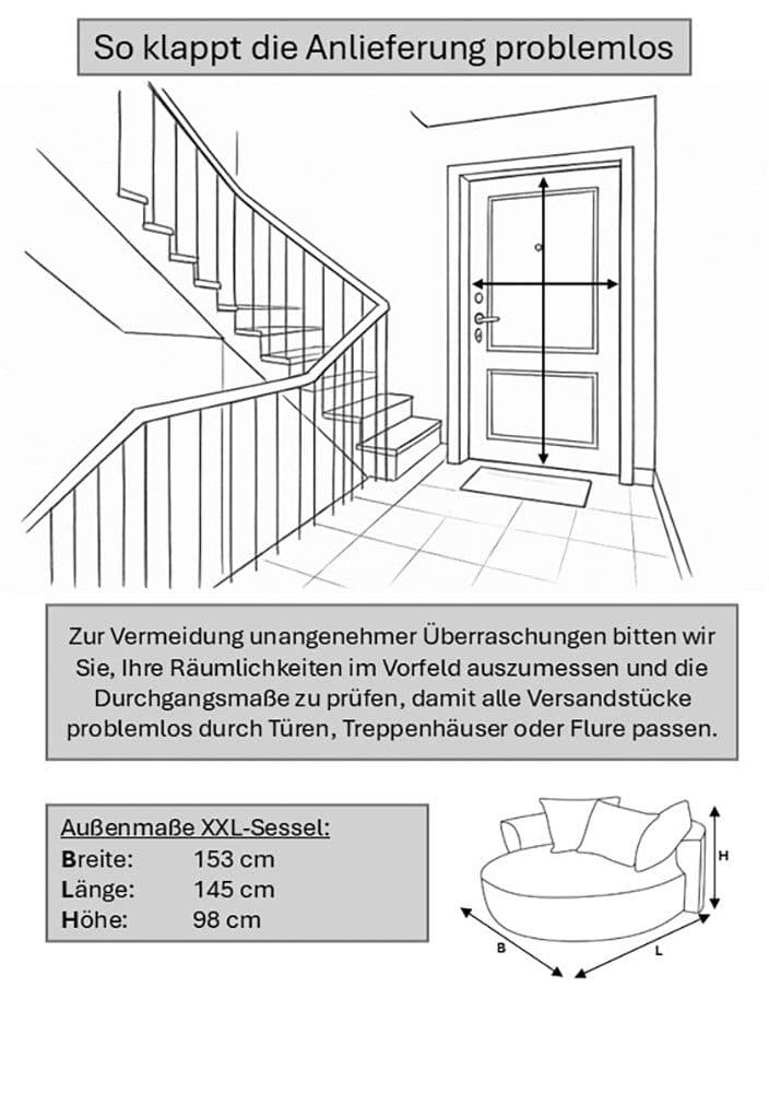 LeGer Home by Lena Gercke XXL-Sessel Isalie | Beige