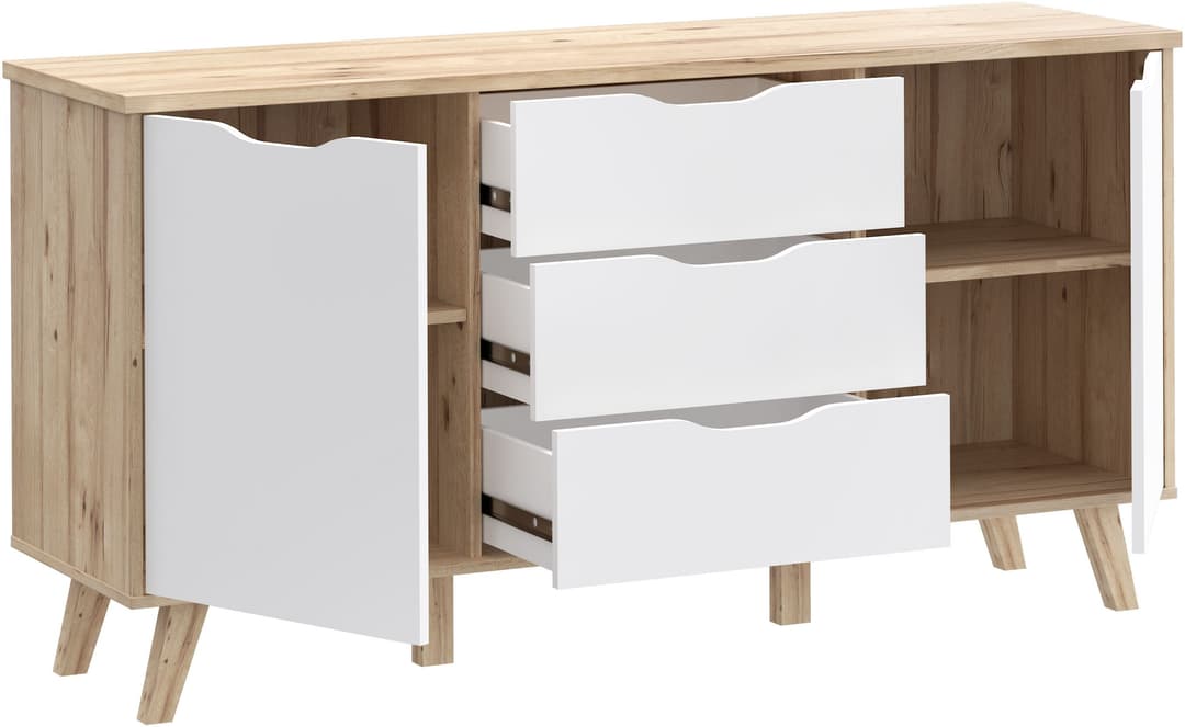 FORTE Sideboard Vankka | Weiß