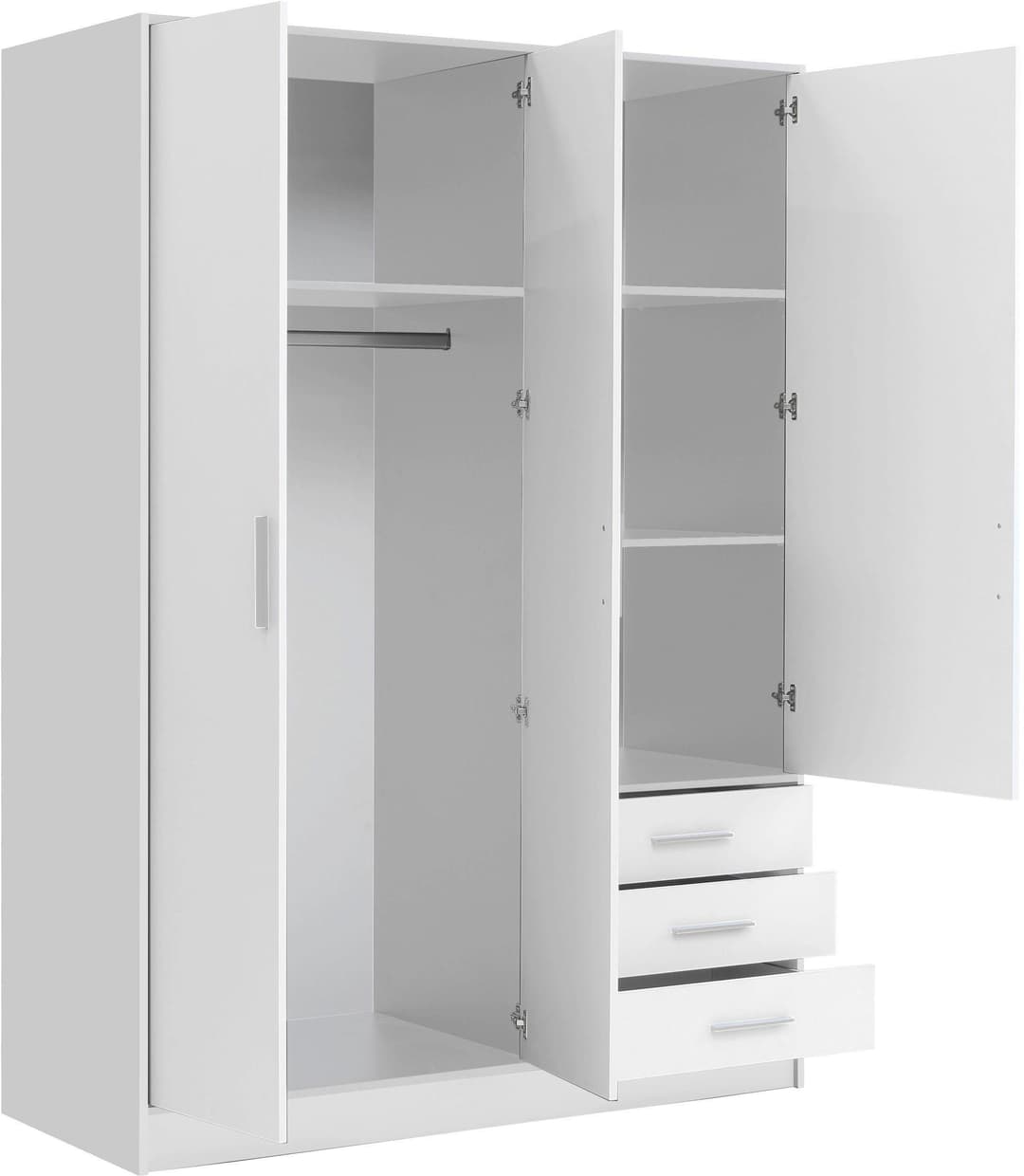 FORTE Kleiderschrank Jupiter | Weiß