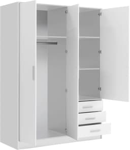 FORTE Kleiderschrank Jupiter | Weiß
