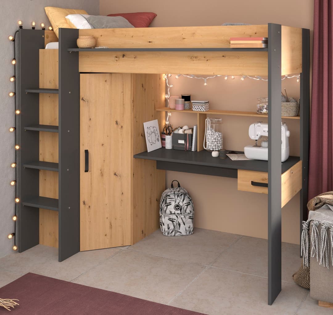 Parisot Hochbett Heavy ALL-IN-ONE | Holztöne