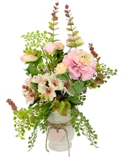 Kunstblume Arrangement Blüten/Ranunkel | Rosa