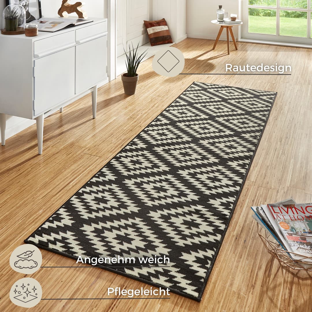 HANSE Home Läufer Nordic | Schwarz