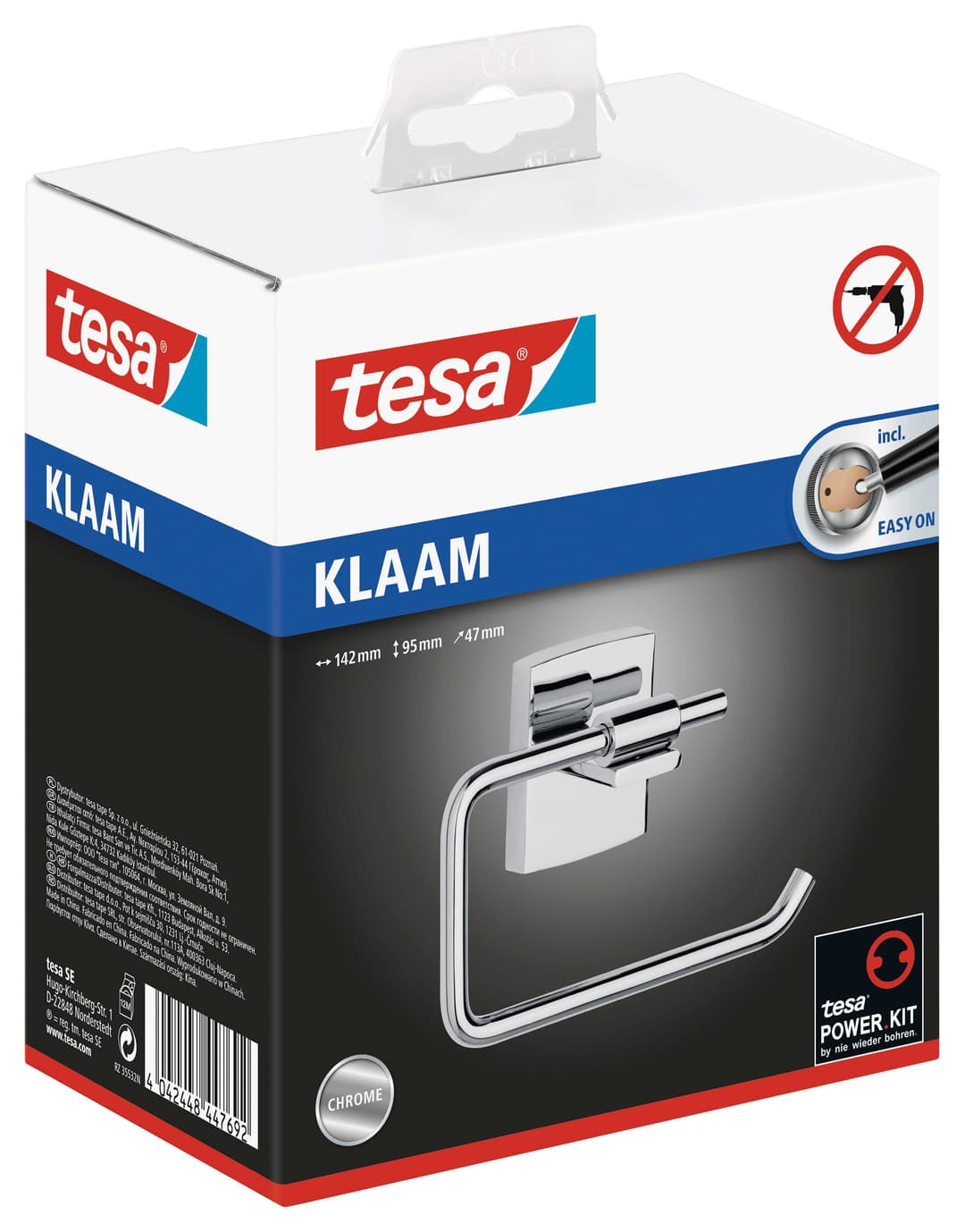 tesa KLAAM Toilettenpapierhalter | Silber