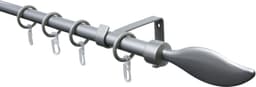 GARDINIA Gardinenstange Set Flame | Silber