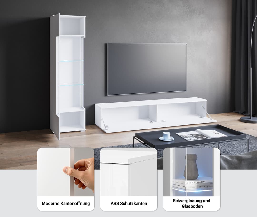 OTTO home Wohnwand Kenia | Weiß