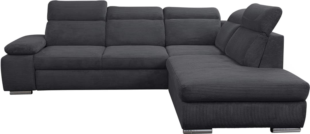 WERK2 Ecksofa Alicante Cord | Grau