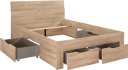 rauch Bett Einzelbett Doppelbett Stauraum FLEXX | Holztöne