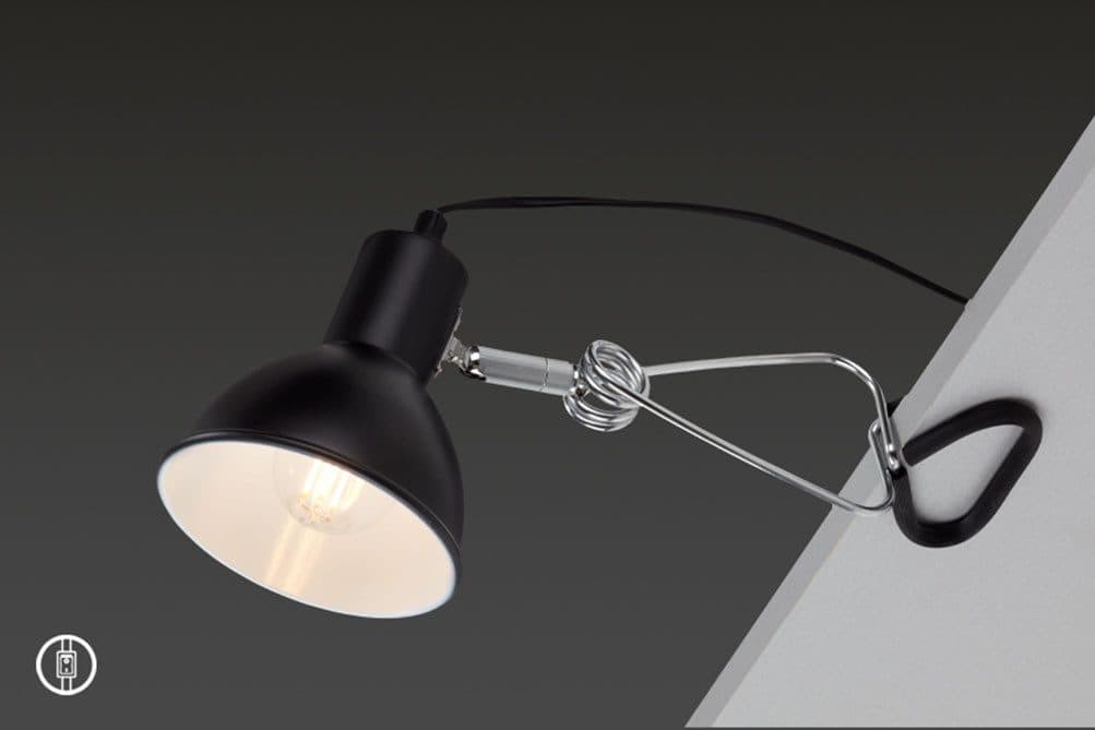 Briloner Leuchten LED Klemmleuchte FIX | Schwarz
