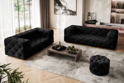 Home affaire 3-Sitzer FOLLINA | Schwarz