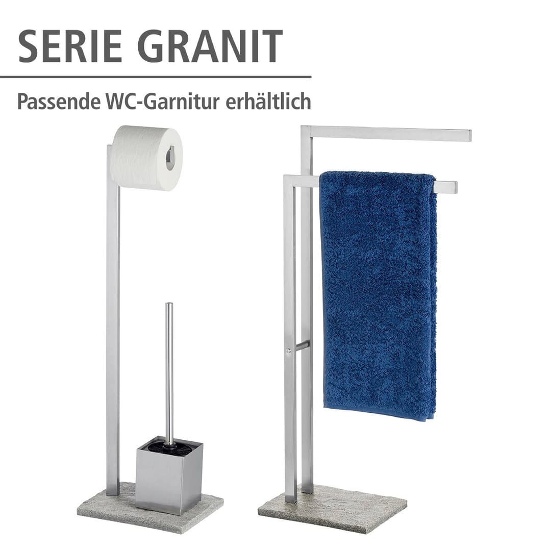 Wenko Handtuchständer Granit | Grau
