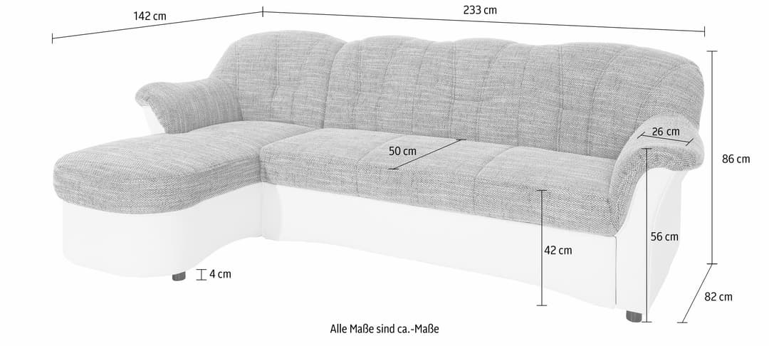 DOMO collection Ecksofa Flores Schlafsofa | Mehrfarbig