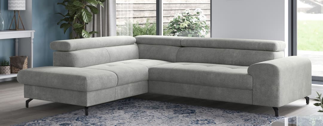 COTTA Ecksofa Aura L-Form | Grau