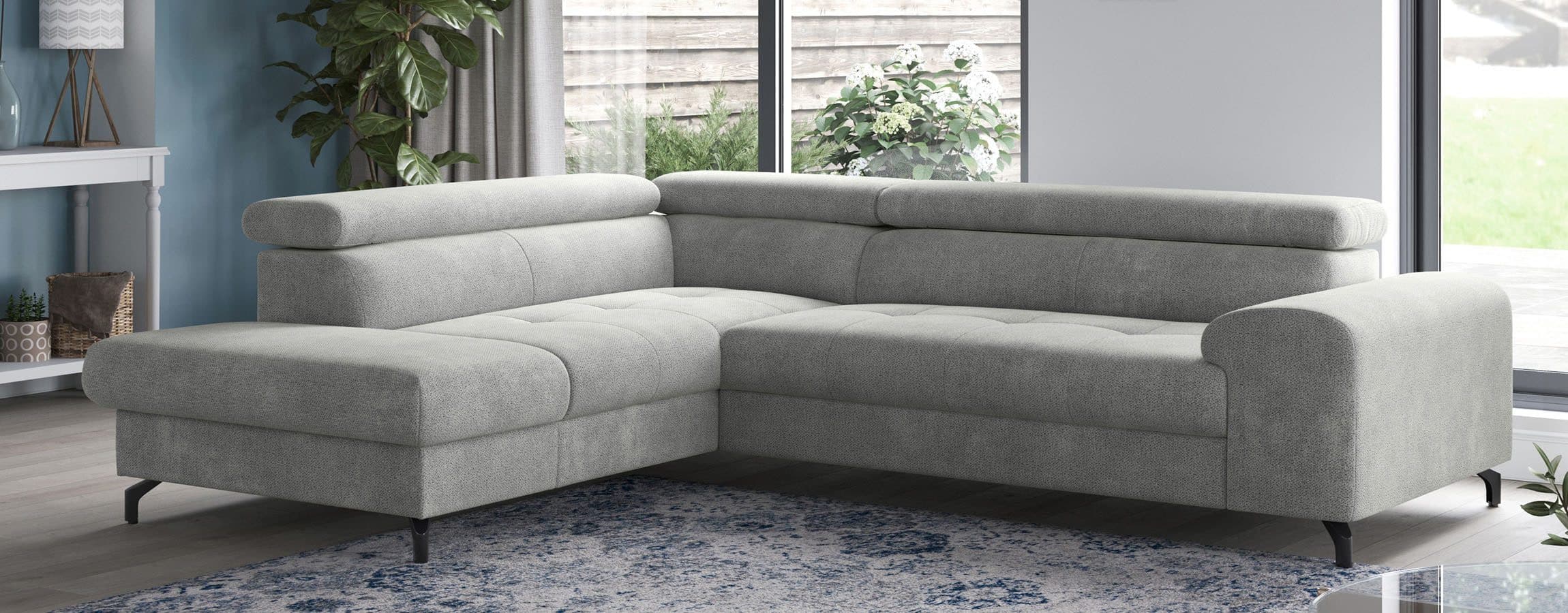 COTTA Ecksofa Aura L-Form | Grau