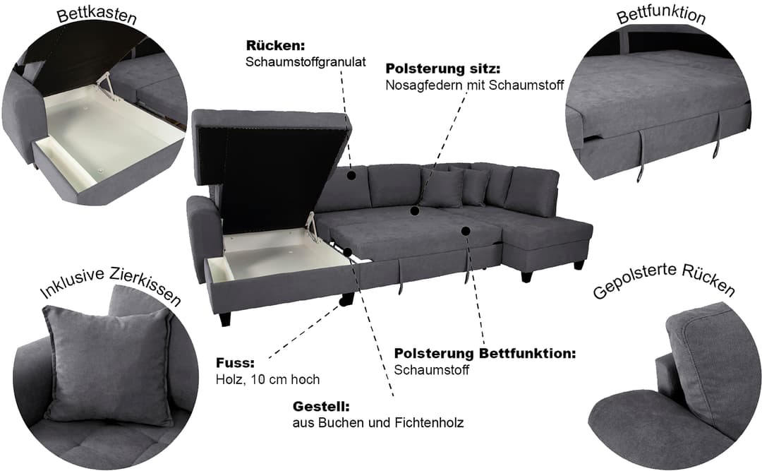 Trends by HG Wohnlandschaft Moritz | Grau