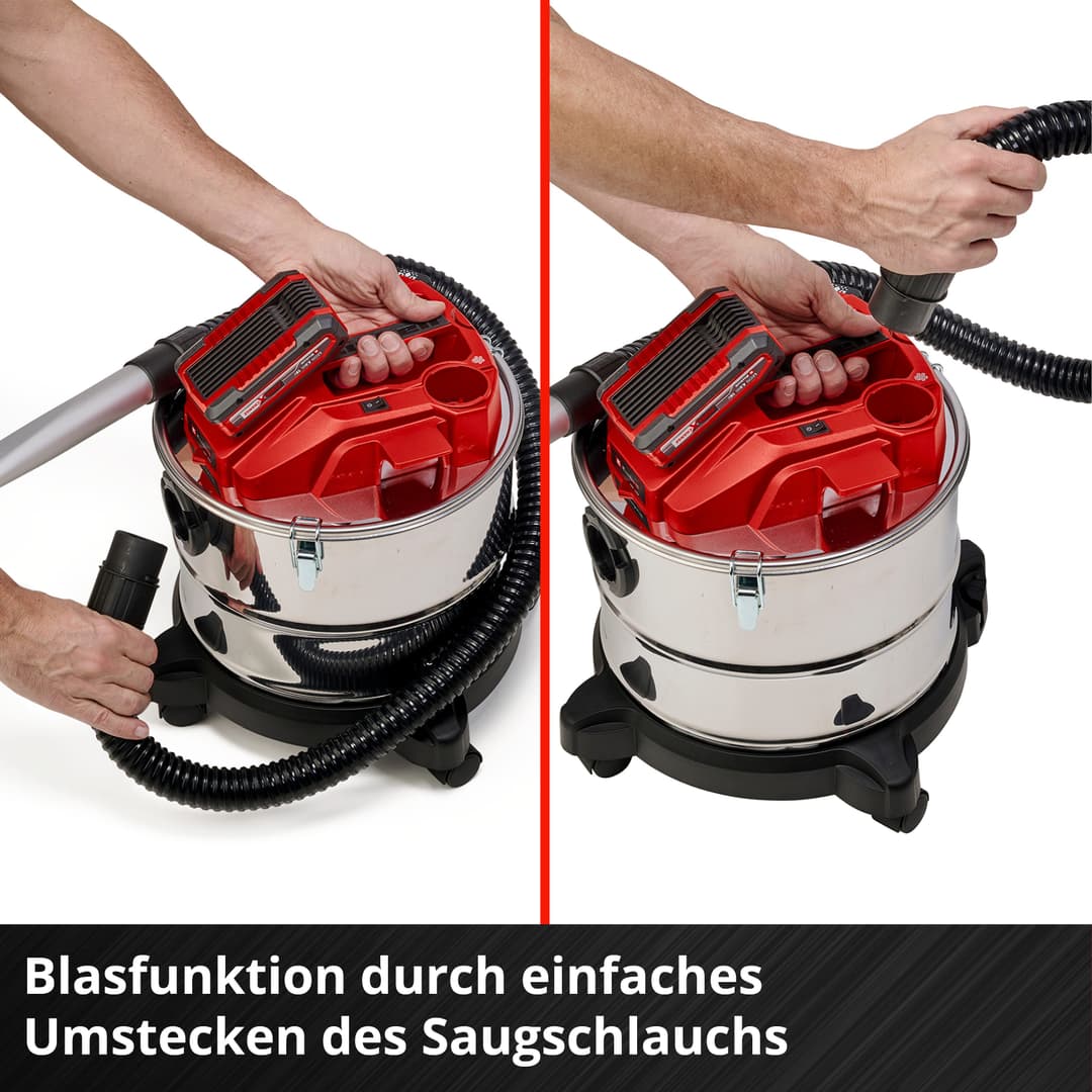 Einhell TE-AV 18/15 Li C-Solo Akku-Aschesauger | Rot