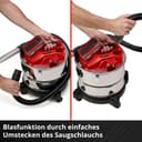 Einhell TE-AV 18/15 Li C-Solo Akku-Aschesauger | Rot 5