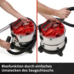 Einhell TE-AV 18/15 Li C-Solo Akku-Aschesauger | Rot