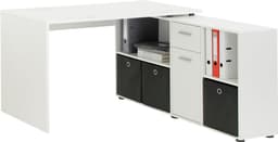 FMD Eckschreibtisch Lexo | Weiß