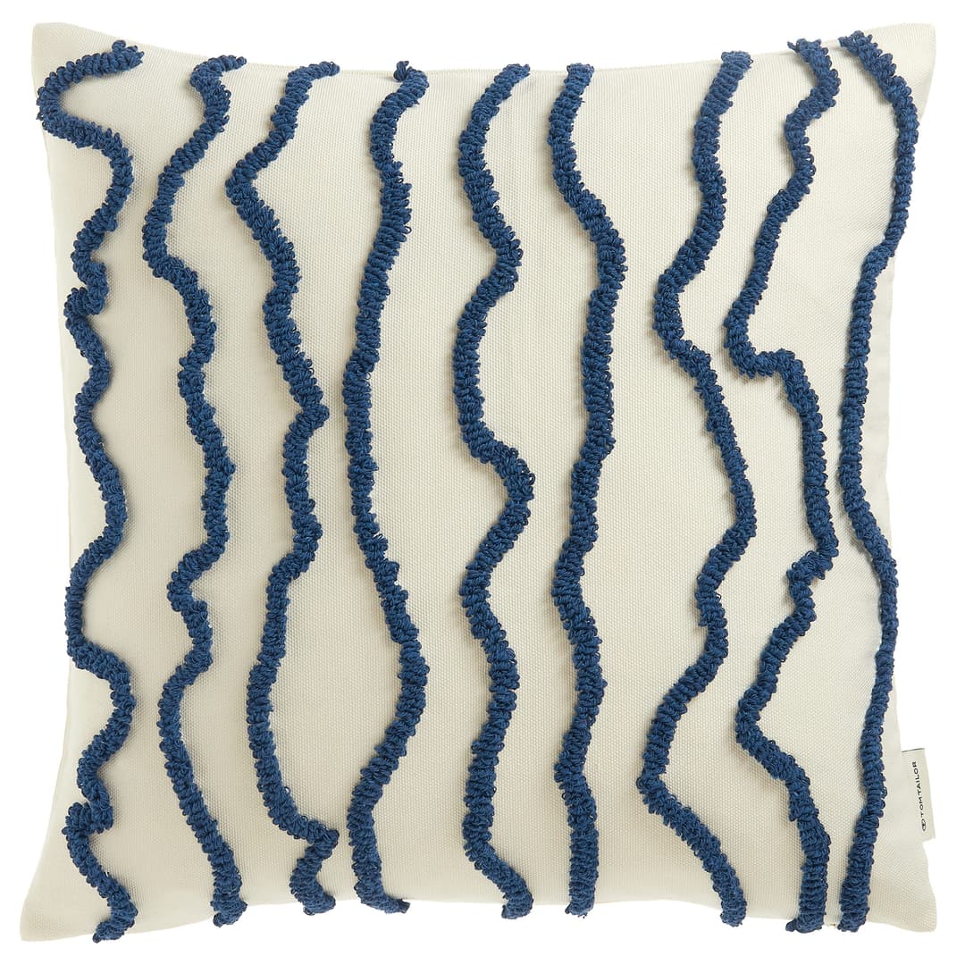 TOM TAILOR HOME Dekokissen Wavy | Blau