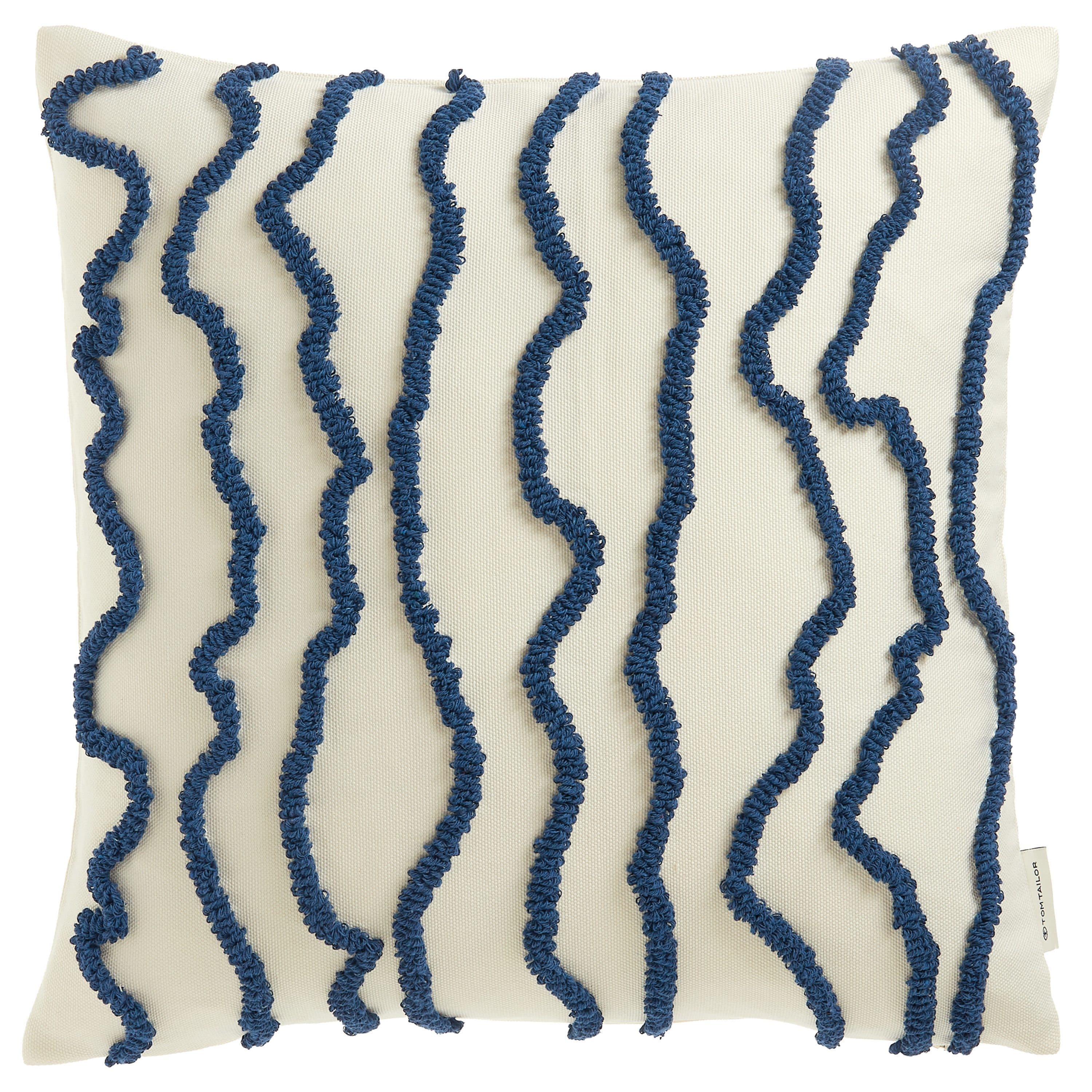 TOM TAILOR HOME Dekokissen Wavy | Blau