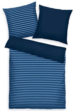 TOM TAILOR HOME MEDIUM STRIPES Bettwäsche-Set | Blau