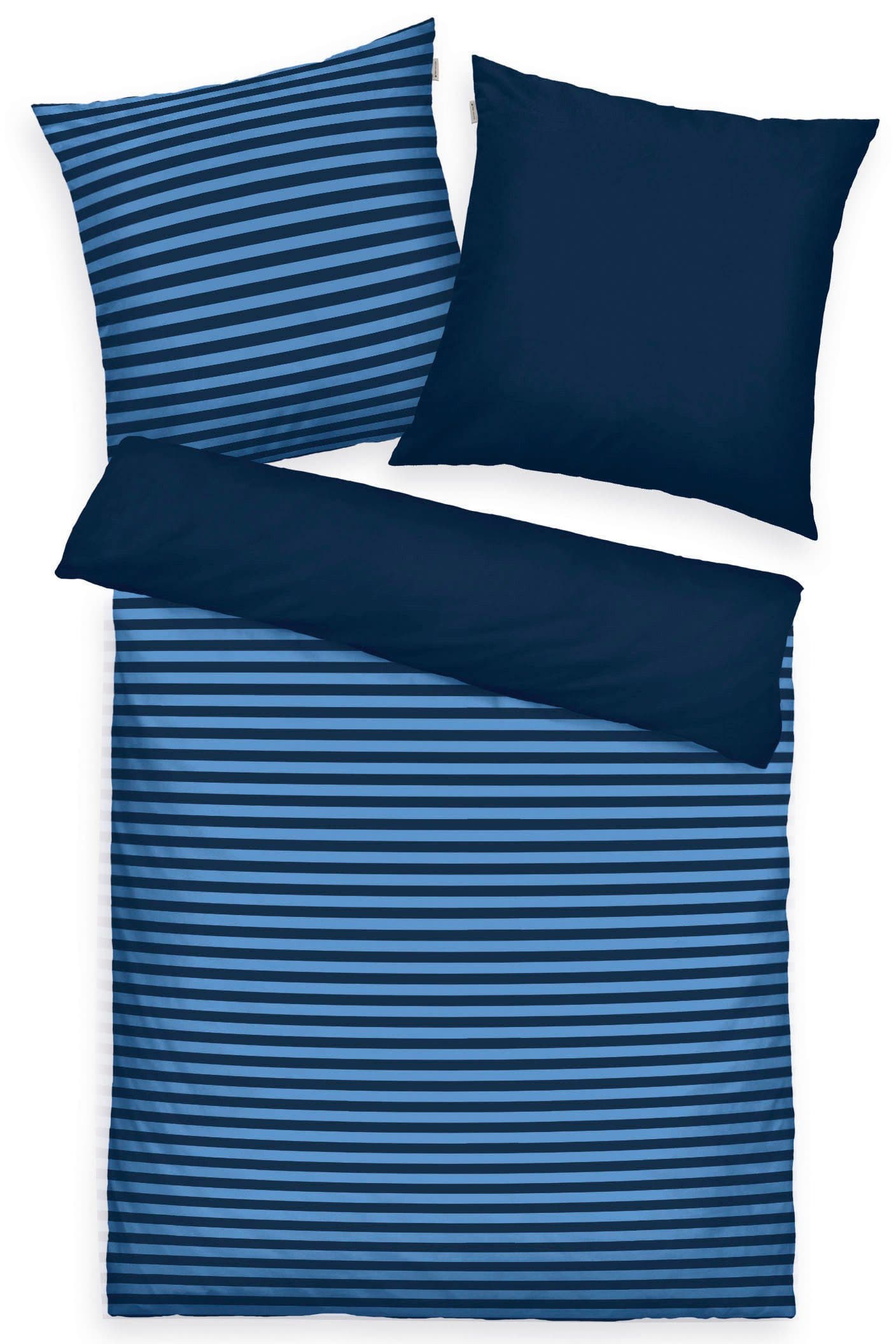 TOM TAILOR HOME MEDIUM STRIPES Bettwäsche-Set | Blau