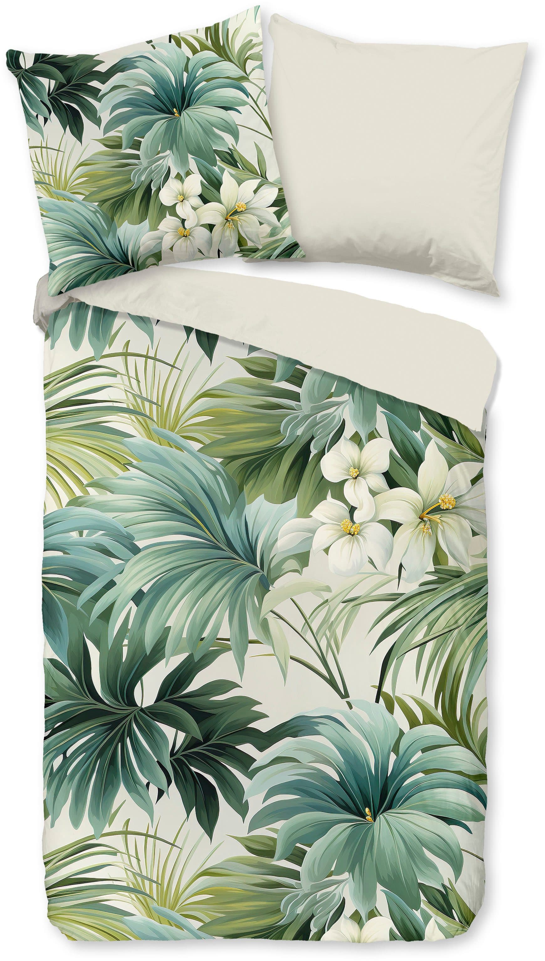 PURE luxury collection Wendebettwäsche Virna | Grün