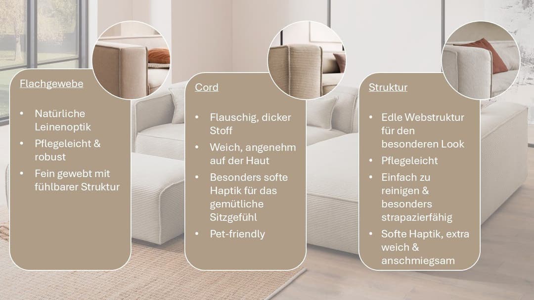 LeGer Home by Lena Gercke Ecksofa PIARA XXL | Beige
