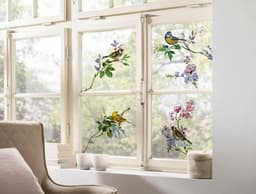 Komar Fensterbild Wedding Birds | Mehrfarbig