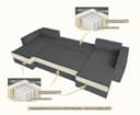 OTTO home Wohnlandschaft CASSI L-Form, 311cm | Grau 4