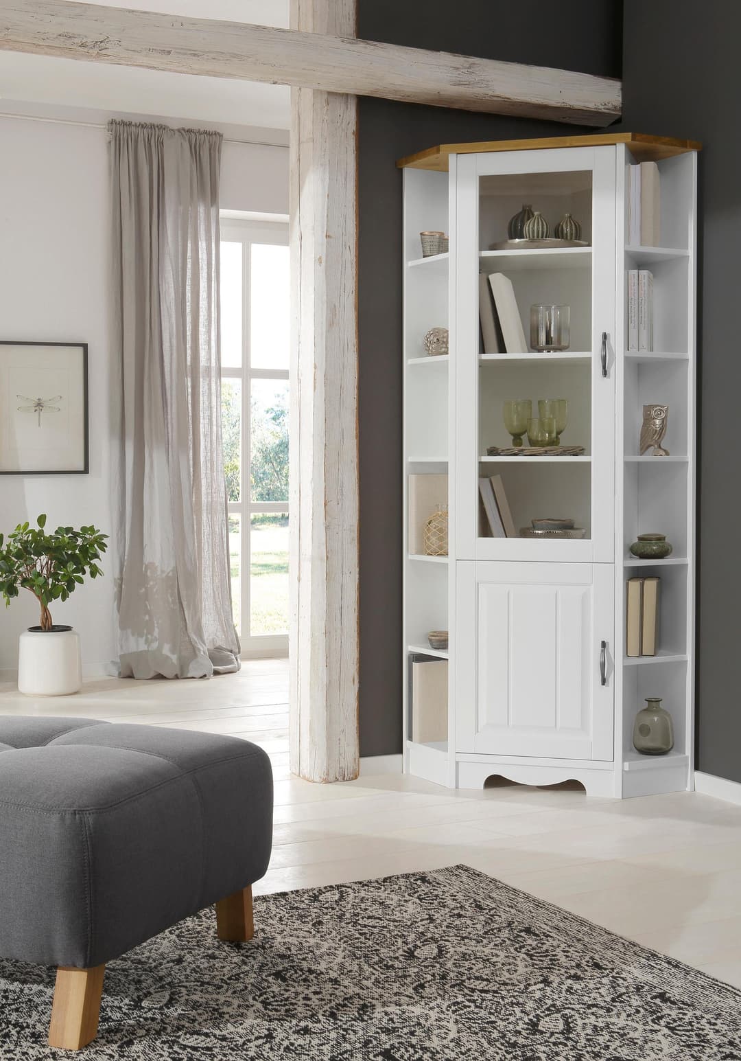 OTTO home Eckvitrine Trinidad | Weiß