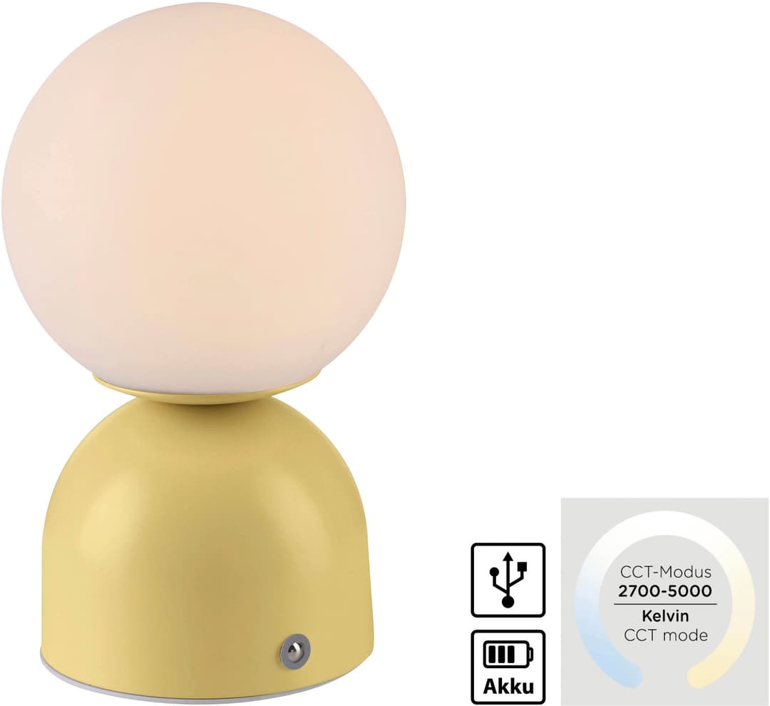 SCHÖNER WOHNEN-Kollektion LED Tischleuchte RUDI | Beige