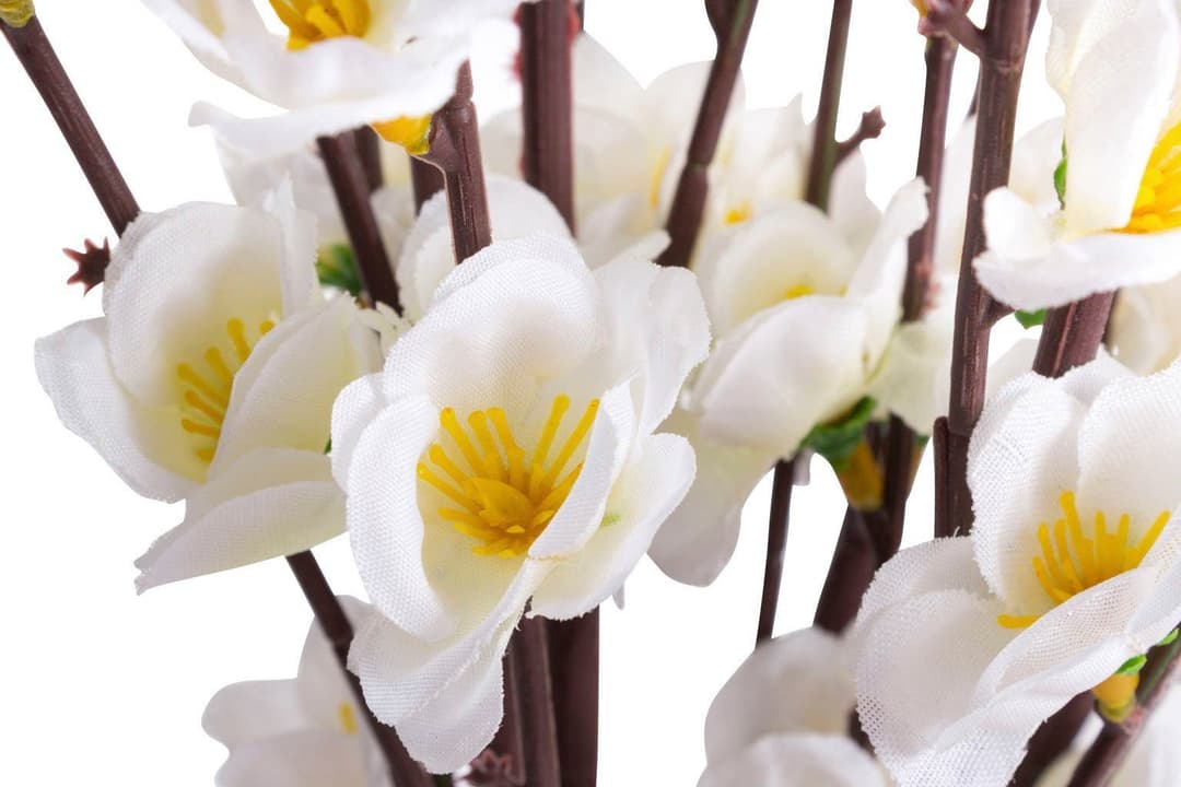 Kunstblume Frühlingsblütenbusch | Weiß