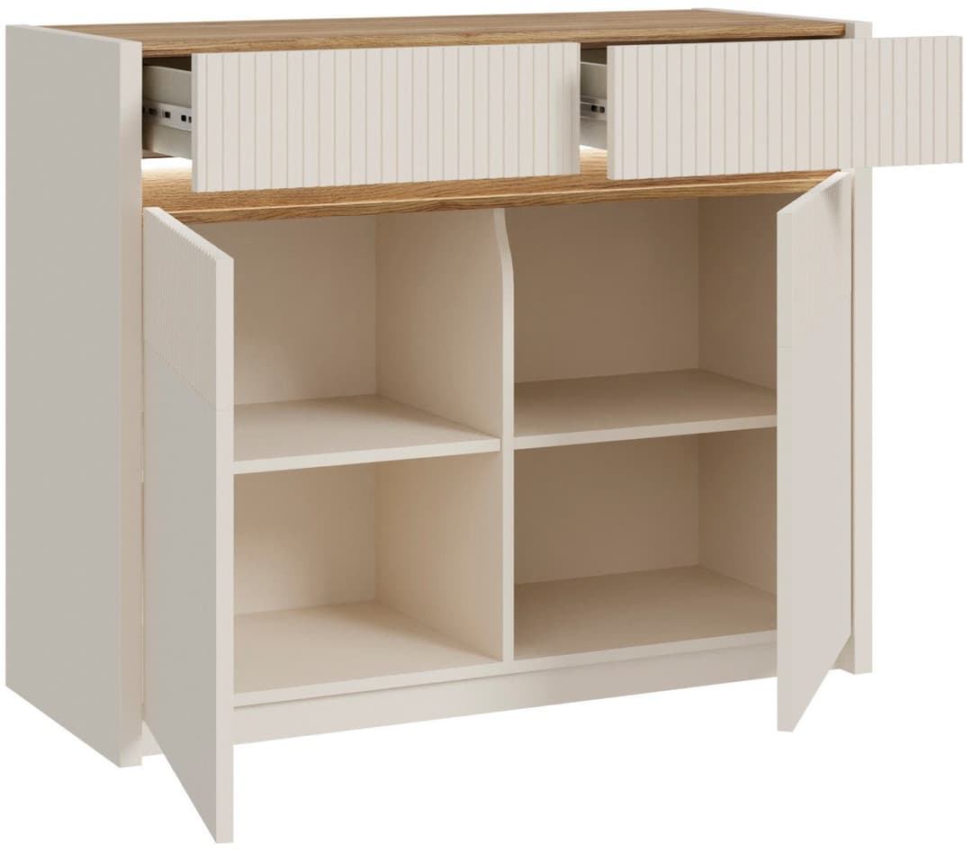 FORTE Oak Squere Kommode | Beige