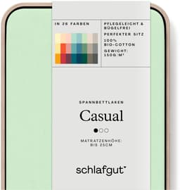 Schlafgut Spannbettlaken CASUAL | Grün