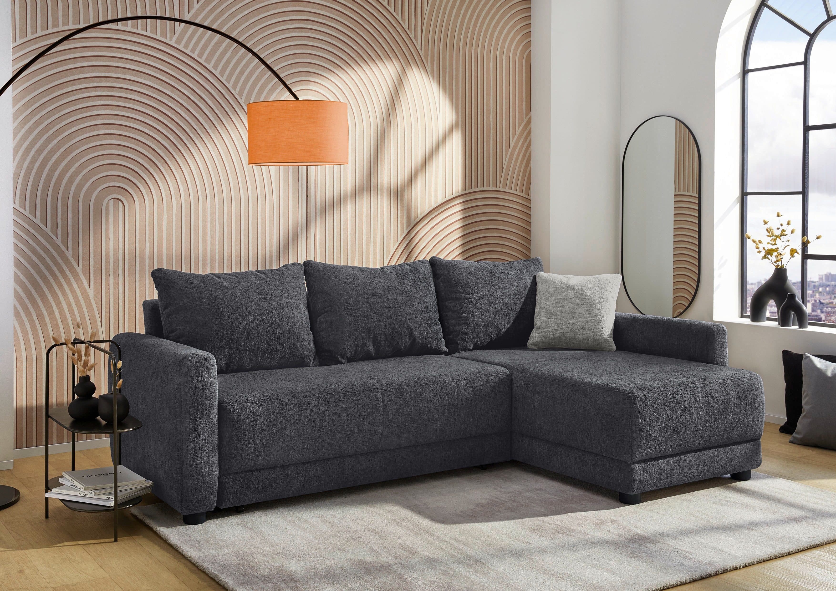 Jockenhöfer Gruppe Ecksofa Venezia L-Form | Grau