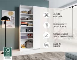 Schwebetürenschrank Heimo/Fast | Weiß
