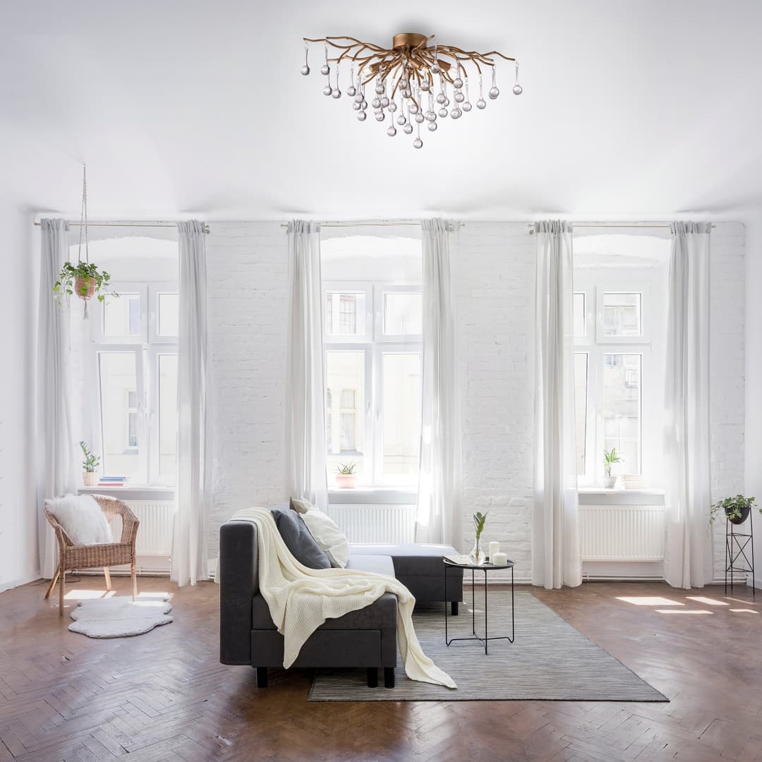 Paul Neuhaus Deckenleuchte ICICLE | Gold