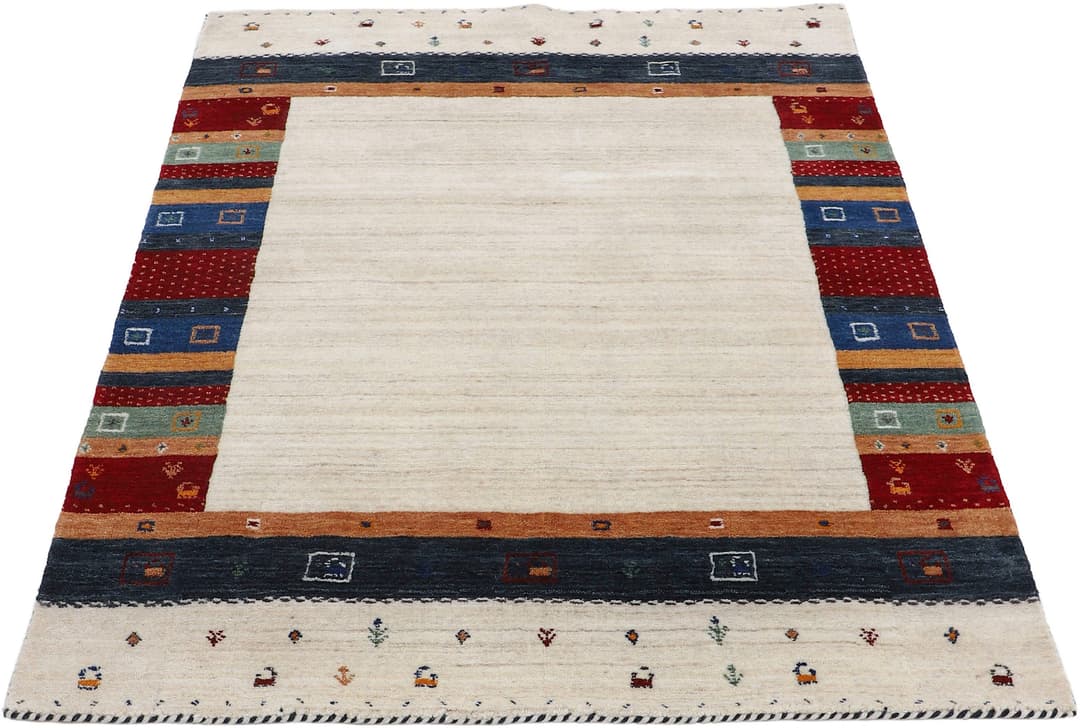 Carpetfine Gabbeh Nura Wollteppich | Beige
