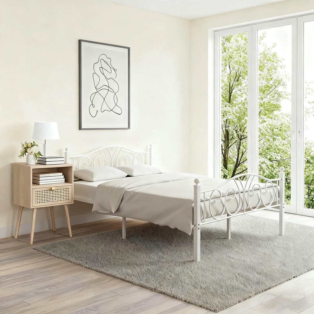 OTTO home Metallbett LUND | Weiß