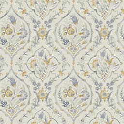 LAURA ASHLEY Foscot Damask Vliestapete | Gelb