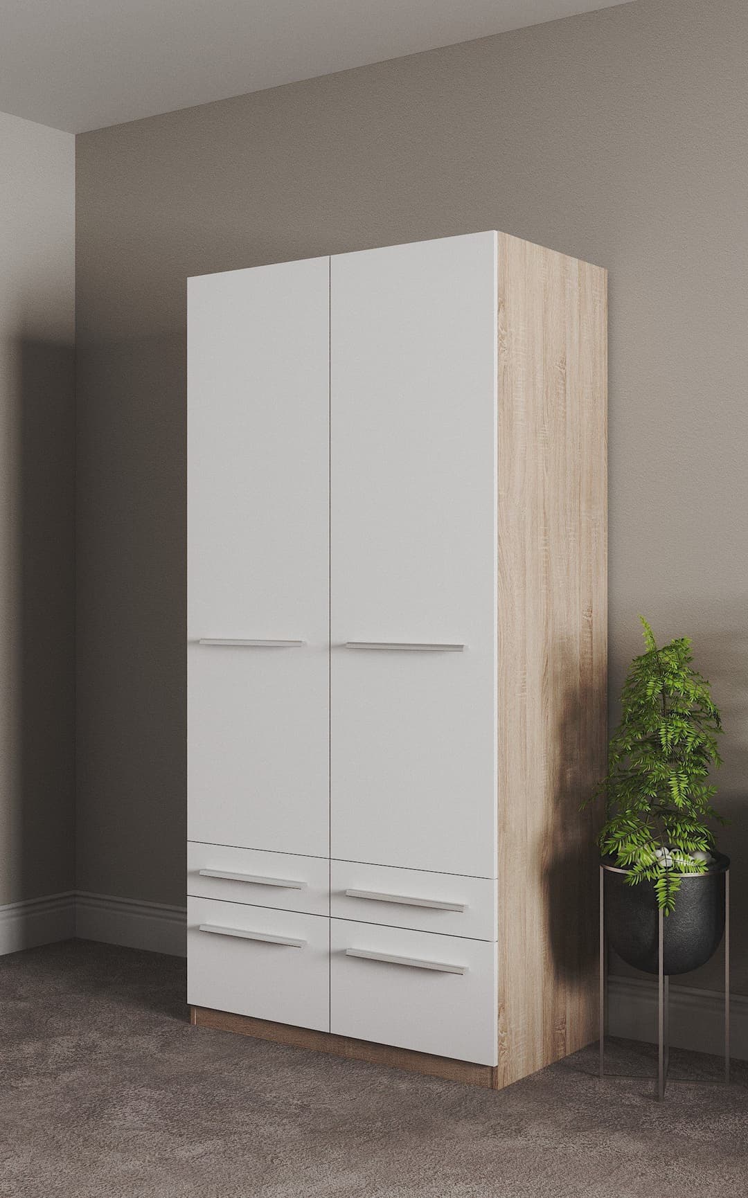 priess Kleiderschrank Barcelona | Holztöne