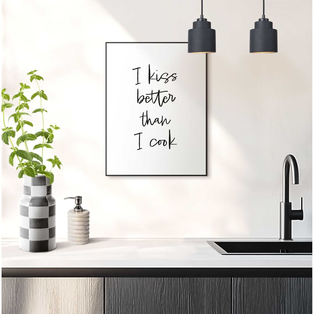 Reinders! Poster Cooking Kisses | Schwarz