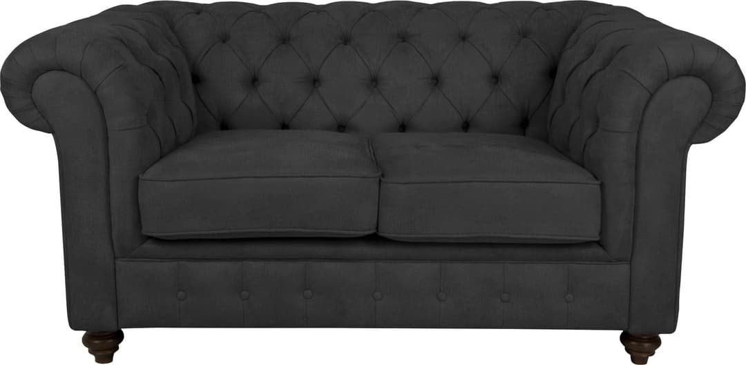 Home affaire Chesterfield-Sofa Duc 2-Sitzer | Grau