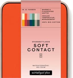 Schlafgut Soft Contact Spannbettlaken | Orange